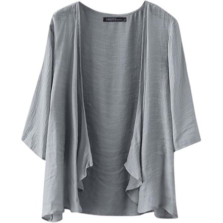 Dame Chiffon Kimono Cardigan Åben Front Kappe Gennemsigtig Shrug Top Badetøj Strand Cover Up Strandtøj Bluse Wrap