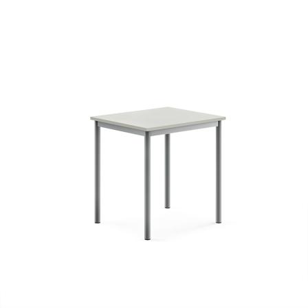 Tisch SONITUS, 700x600x720 mm, Hochdrucklaminat grau, alugrau