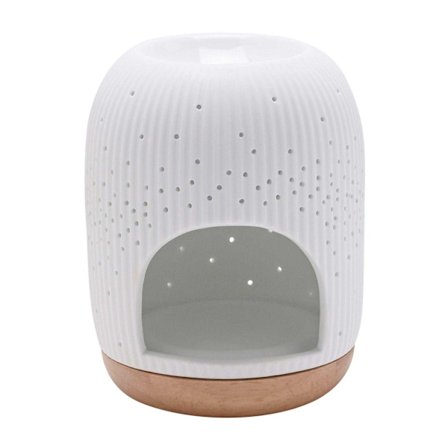 Hestia Ringad Vaxsmältare i Keramik En Storlek Vit