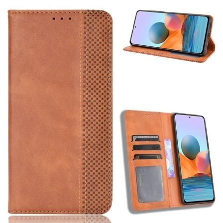 Bofink Vintage Xiaomi Redmi Note 10 Pro / Pro Max Læder Etui - Brun Blue