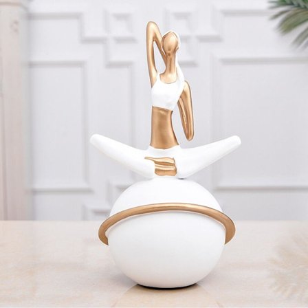Yogafigurer Yogaställningsskulpturer VIT B B