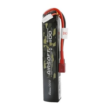 Lipo Gens ace 25C 1100mAh 3S1P 11.1V Airsoft Gun batteri med T-stik