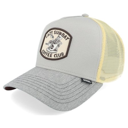 Djinns - Grå trucker Caps - Hft Coffee Club Grey/Heather A-Frame Grey Trucker @ Hatstore