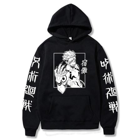 Jujutsu Kaisen Hoodies Vuxna Casual Ryomen Sukuna Printed Sweatshirt Toppar Långärmad Huvtröja Presenter 3XL