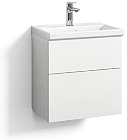 Svedbergs Forma U15511-T Tvättställsskåp vitt, 2 lådor 50 cm, Badrum