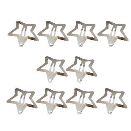 10:a Y2K Spicy Girls Star Hair Clip Ins Metallic Sweet Cool Cli