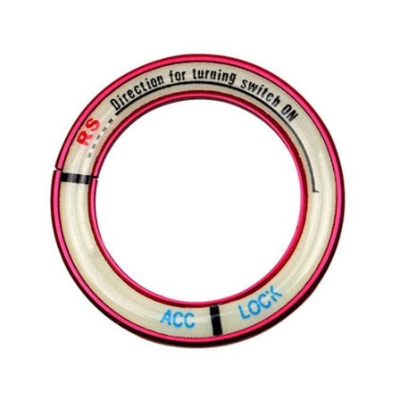 Luminous tändningsomkopplarring klistermärke för Focus (svart)(röd)