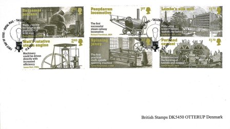 Storbritannien - Den industrielle revolution - Stemplet sæt 6v opklæbet