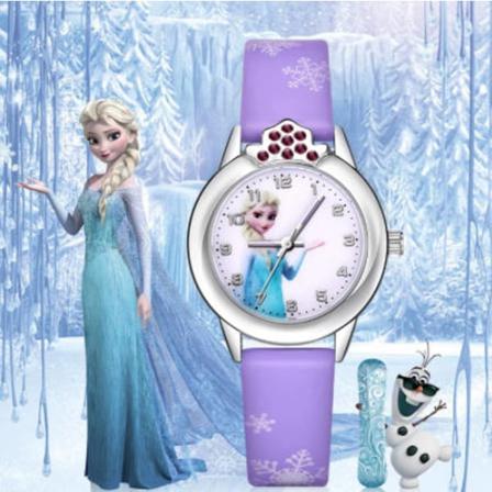 Girl's Frozen Princess Snowflake Print Smart Watch Justerbar