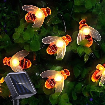 Ulkovalaistus Solar Powered Mehiläisvalot 30LED Fairy Lights Vedenkestävä Sisä- ja Ulkokäyttöön Puutarha Patio Joulu Uusivuosi Juhlat Puu Lämmin 