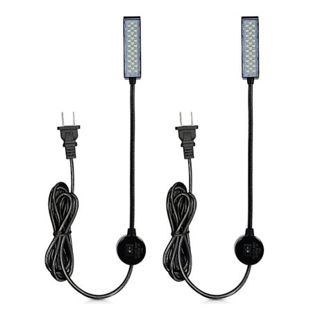 2 kpl LED-ompelukoneen työvalo valkoinen 30 helmeä energiaa säästävä teollinen pöytävalaisin 6000-6500K 1,7 m johto 110-240