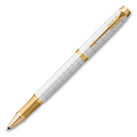 Parker IM Premium Pearl/Gold Rollerball