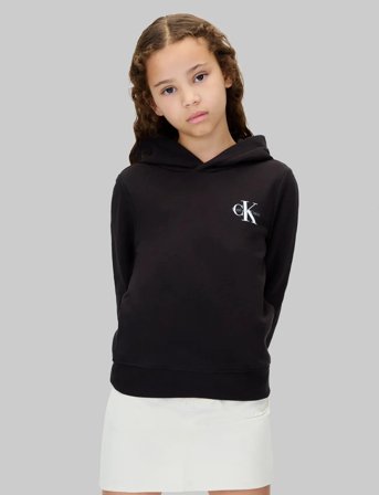 Calvin Klein Small Monogram Hoodie - Black - 152