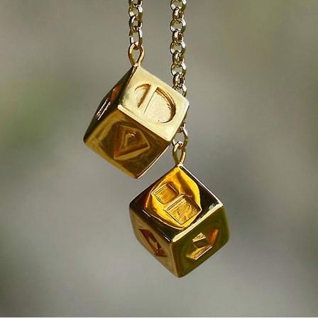 Den siste Jedin Han Solo Lucky Dice Prop Guld Färg Smugglare Tärning/kub Charm Smycken 30