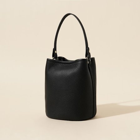 Bøtteveske i kuskinn, dameveske, nisje lett luksus high-end skulder crossbody-veske