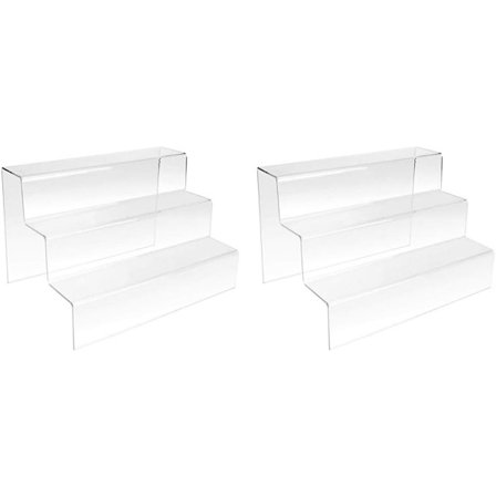 Harvinainen helmi Koristeellinen portaikko 3 askelmaa läpinäkyvästä akryylistä