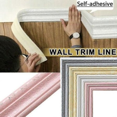 3D Skum Veggklistremerker Vanntett Selvklebende Tapet Kant Veggdekor Avtakbar Klistremerke Vegglist Dekorasjoner