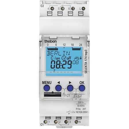 Theben SELEKTA 174 Top3 Ukeur, Strømbrytere & vegguttak