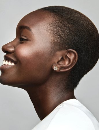 Pandora Herbarium Cluster 14K Gold-Plated Stud Earrings With Clear Cubic Zirconia - Gold - ONE SIZE