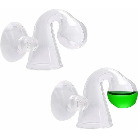 CO2-test til akvarium, 2 stk. akvarie-CO2-monitor, gennemsigtig glas CO2-dråbetester til fiskebeholder (med sugekop)
