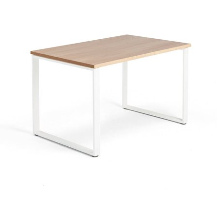 Skrivbord med stilrent O-stativ - 120x80cm - Ek