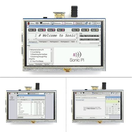 5-tommers Resistiv Berøringsskjerm LCD HDMI Raspberry
