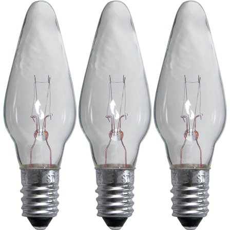 Star Trading - Reservlampe julebelysning 304-01 E10 3-pack Transparent