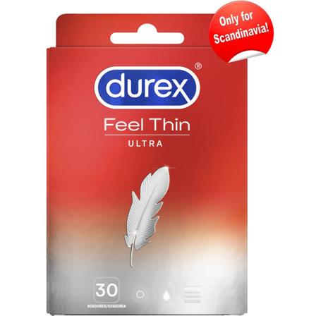 Durex: Feel Ultra Thin -kondomer, 30-pack Transparent