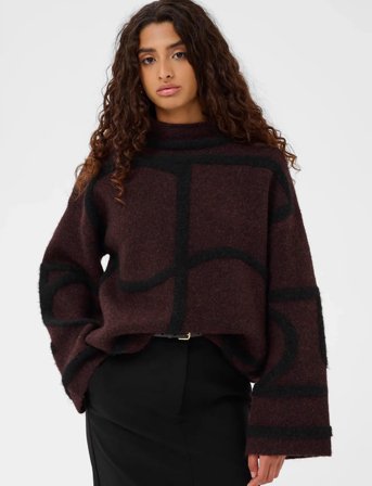 Soaked in Luxury Slsorea Mono Pullover - Brown - L