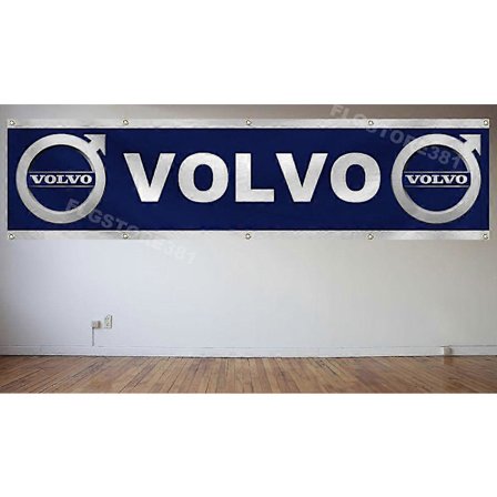 Volvo Flagga Banner 2x8Ft Garage Verkstad Väggdekor Ny Stor Banner FTRSE700