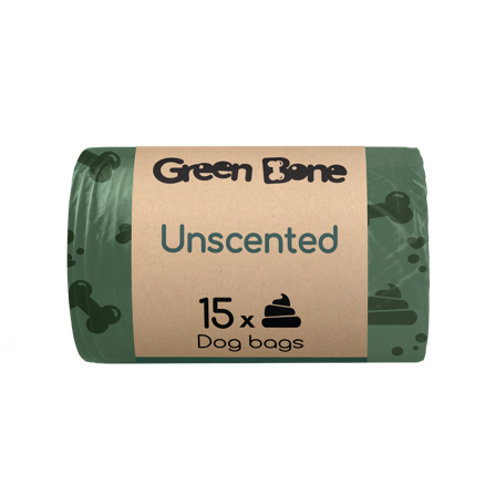 Green Bone - Refill Uparfymert - Biologisk nedbrytbare hundeposer Grønn 15 poser - Hund - ZOO.no