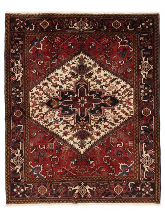 Mehraban Teppich Handgeknüpft 159X192 Schwarz/Dunkelrot Persien