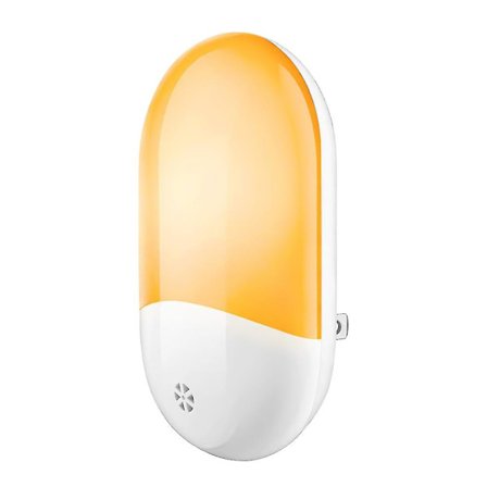 LED-plug-in natlys 0,7 W varmt hvidt væglys med