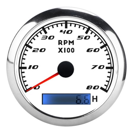 Pegefinger-omdrejningstæller IP67 Vandtæt Støvbestandig Rustfrit Stål Universal til Bil Lastbil Båd 9‐32VDC