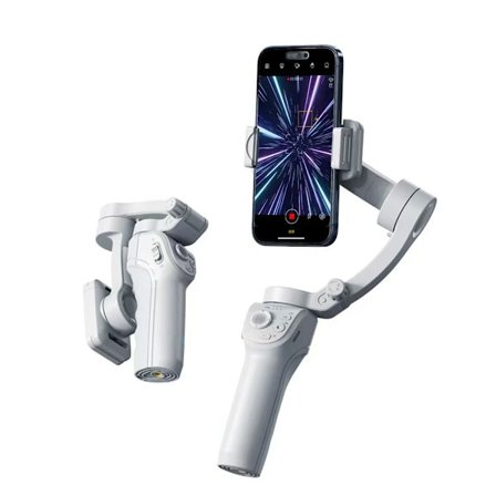 Inbyggt stativ Smartphone Gimbal, 3-axlig stabilisator med magnetisk design och AI-spårningssensor, hopfällbar telefonstabilisator med justerbar 