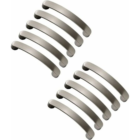 /EA/ Parti med 10 handtag köksskåp i borstad nickel, skåpshandtag, handtag - tyg, ritningar, lådor, aluminiumkök (centrum med 128 mm centrum)