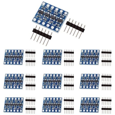 10 stk Serie 4 Kanal IIC I2C Logisk Nivå Konverter Modul Toveis 3.3V til 5V Kontroller for (Pakke med 10)