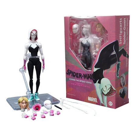 Äkta Bandai Shfiguarts Spiderman Across The Spider-verse Spider-gwen Figur [HK]