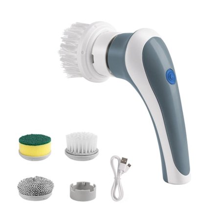 Elektrisk roterende oppladbare rengjøringsverktøy, Fugebørste, Elektrisk rengjøringsbørste med 3 børstehoder, Egnet for baderom veggfliser gulv 