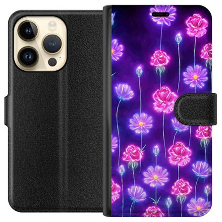 Kompatibel Tegnebogsetui til Apple iPhone 14 Pro Bloom Reverie Electric Petals