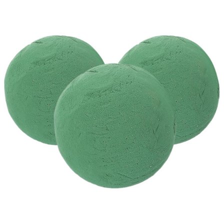 3 stk Blomsterball Blomster Skum Svamp Grønt Frisk Blomsterskum Leire Floral Våt Skum