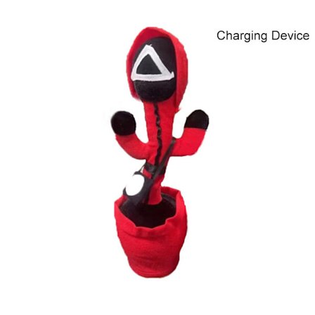 Elektrisk squid game Kaktusleksak Supersöt Sjungande Dans Plyschpussel Leksaksnyhet Presenter till barn