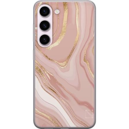 Samsung Galaxy S23 Genomskinligt Skal Marmor Guld