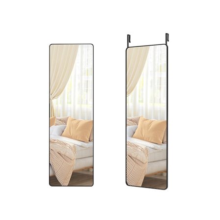 Rootz Full Body Mirror - Stående spejl - Højt spejl - Hærdet glas - Aluminiumslegering - 120 cm x 40 cm - Letvægts 4,2 kg