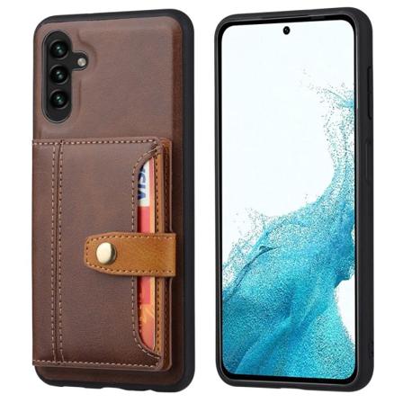 SKALO Samsung A54 5G PU-læder Cover med Pung - Brun Brown