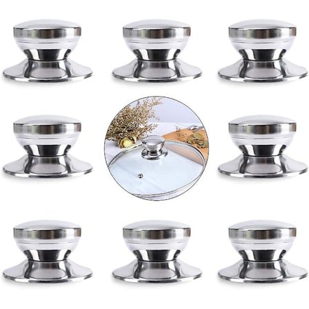 8 kpl Ruostumattomasta Teräksestä Valmistettuja Kattilan Kannen Nuppia (t), Kattilan Kannen Nuppi Ruuveilla, Kotikeittiön Keittiövälineiden Vaihto-