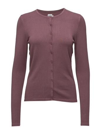 A8661, Milasz R-Neck Cardigan Strikkegenser Cardigan Lilla Saint Tropez