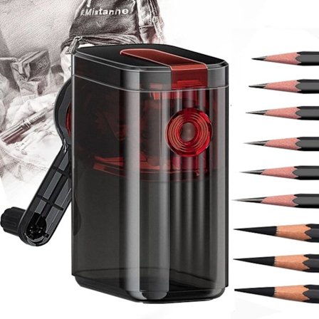 Blyantspisser, 7 gir justerbar, Hullkvalitet Sink legering knivholder, Skrivebord Skisse kunst spesiell blyantspisser, egnethet