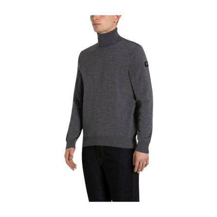 Paul & Shark High neck sweater dyed in the head Grå, Herre