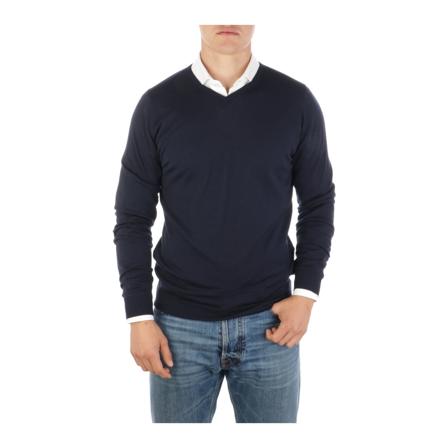 John Smedley Knitwear , Blauw , Heren , Maat: 2XL Truien & Vesten